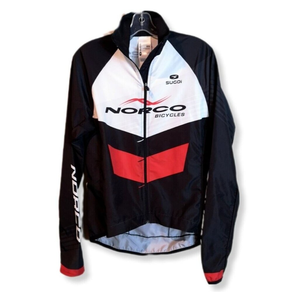 Norco Team Cycling Jacket Unisex Size M Maple Leaf Black White Red Road Like New